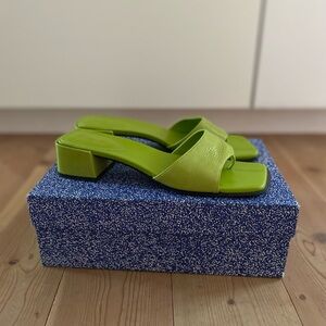 Paloma wool green jacoba II heeled sandal